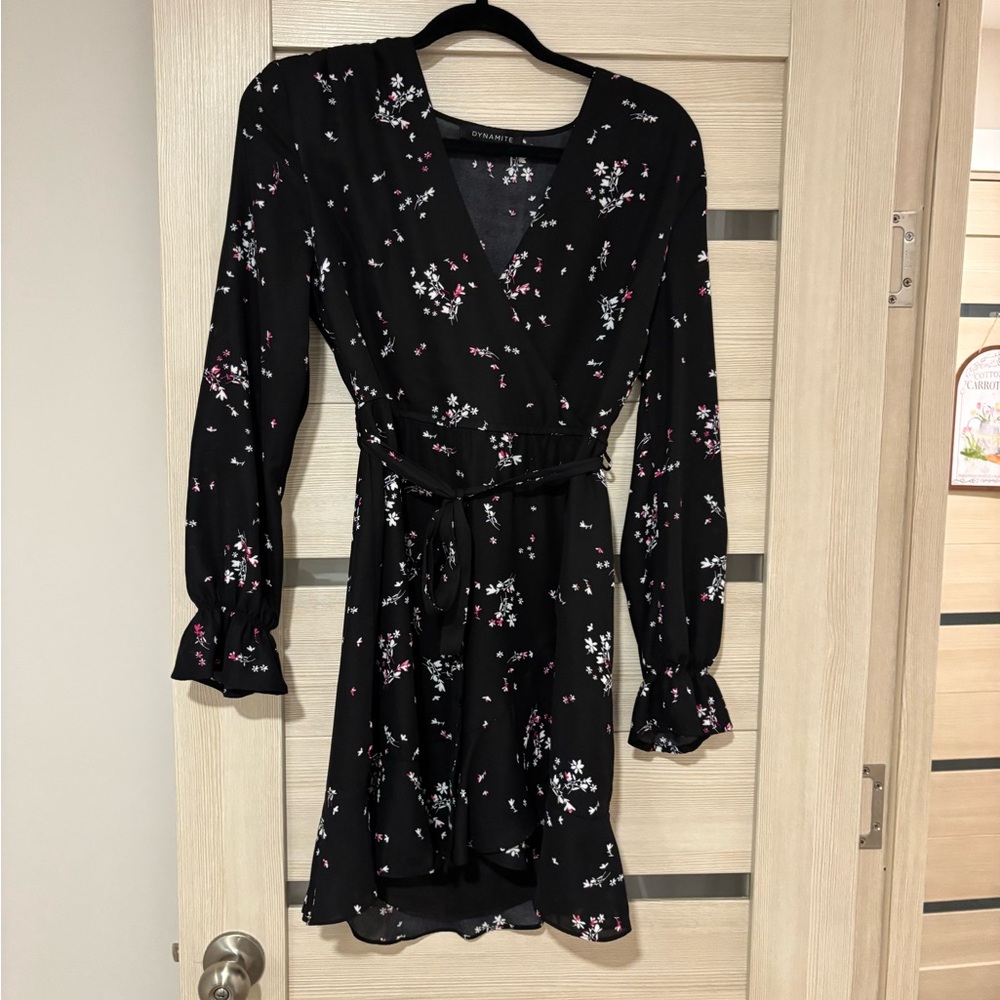 Floral Black Dress